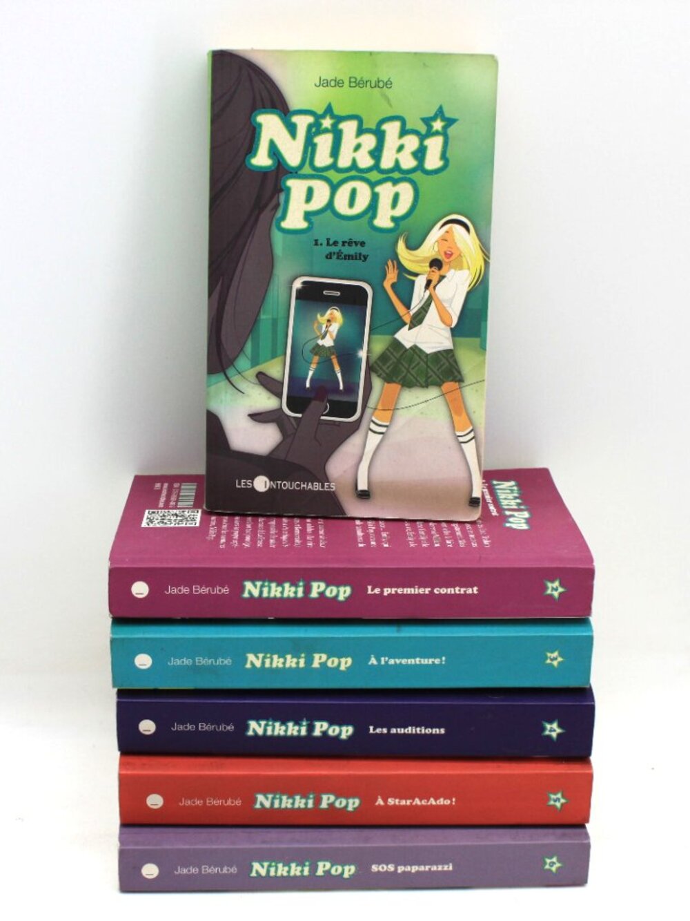 lot 6 livres Books - Jade Bérubé - Nikki Pop Ados Teens Children Enfants French